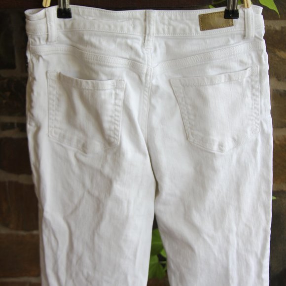 bp White High Waist Distressed Skinny Jeans SZ 7 - Picture 5 of 7